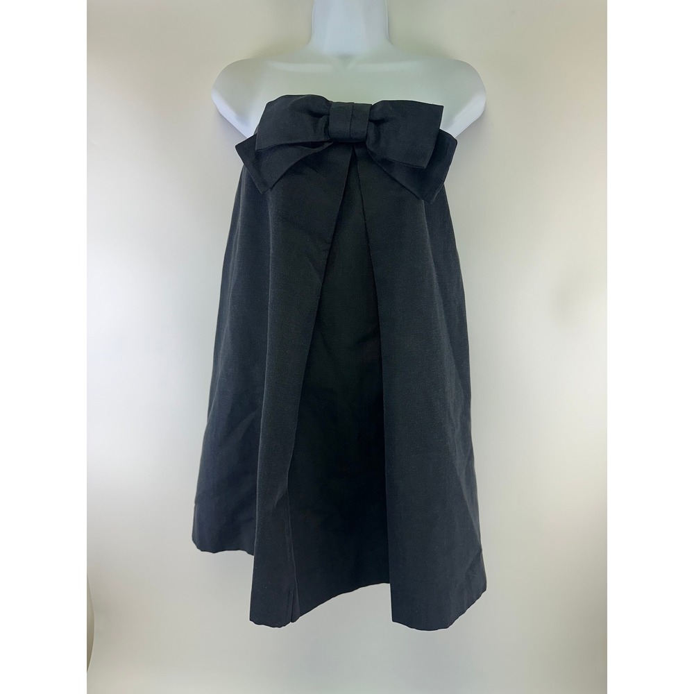 Milly Of New York Strapless Mini Dress Bow Black Cocktail Party Evening Women 12